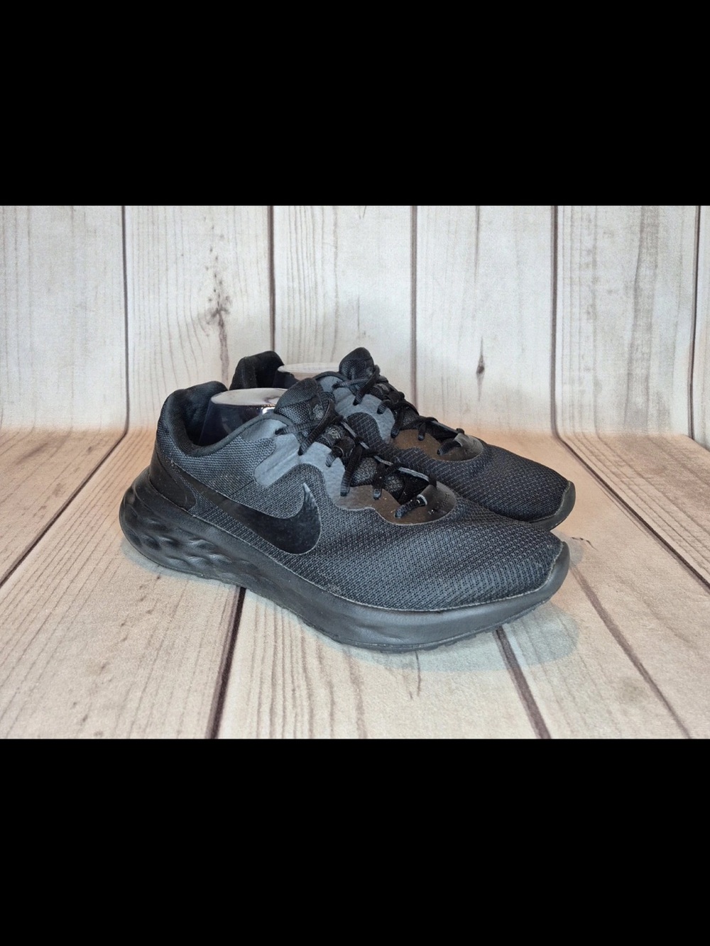 Nike Men's Size 13 Revolution 6 Black Running Shoes Sneakers